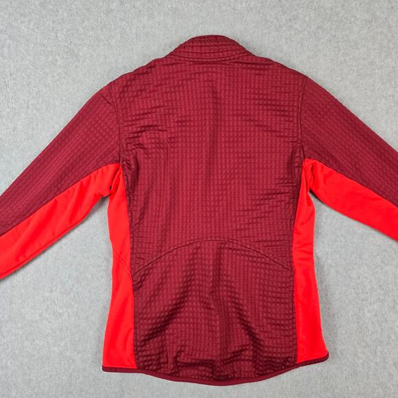 Nike Jacket Womens Size Small Sphere Thermal Burgandy Orange Full Zip - Picture 7 of 16